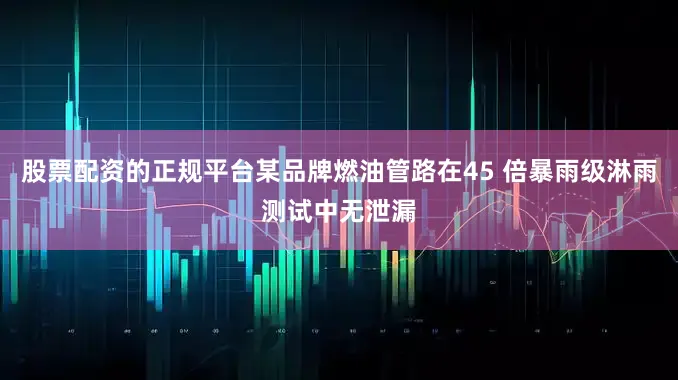 股票配资的正规平台某品牌燃油管路在45 倍暴雨级淋雨测试中无泄漏